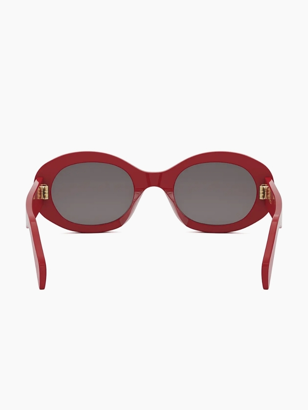Celine Red Oval Sunglasses with Dark Lenses Shiney Red/Smoke - Picture 6 of 12